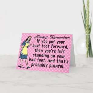 Funny Retro Best Foot Demotivational Card