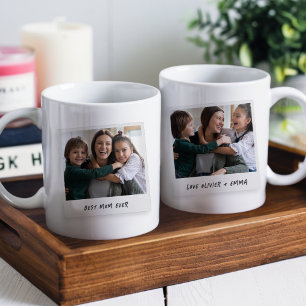 Funny Retro Best Mom Ever Custom 2 Photo  Coffee Mug