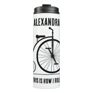Funny Retro bicycle personalized for cyclist Thermal Tumbler