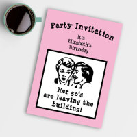 Funny Retro Birthday Any Age Invitation