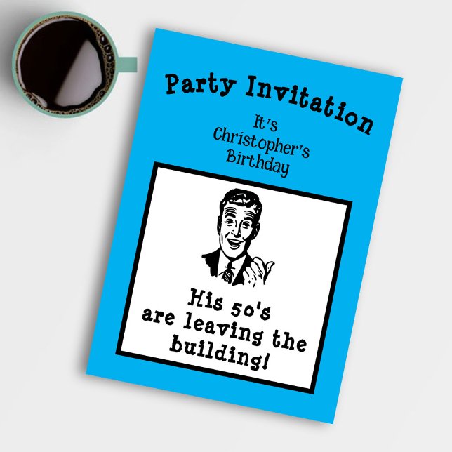Funny Retro Birthday Any Age Invitation (Creator Uploaded)