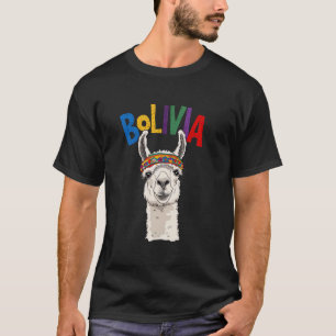 Funny Retro Bolivia Alpaca Tee Llama Love for Trav