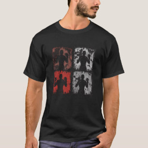 Funny Retro Boxing Collage for Men Coaches Youth B T-Shirt
