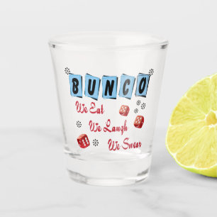 Funny Retro Bunco Party Friends Shot Glass