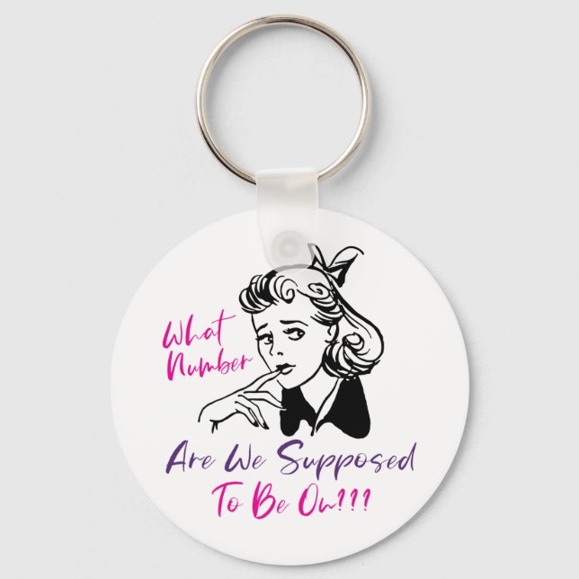Funny Retro Bunco Player Keychain (Front)