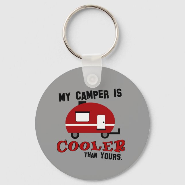 Funny Retro Camper Keychain (Front)