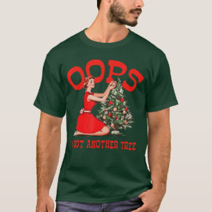 Funny Retro Christmas Oops I Got Anotherree retro T-Shirt