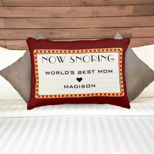 Funny Retro Cinema Theatre Marquee Sign Red Accent Pillow