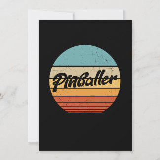 Funny Retro Classic Pinball Gift Invitation