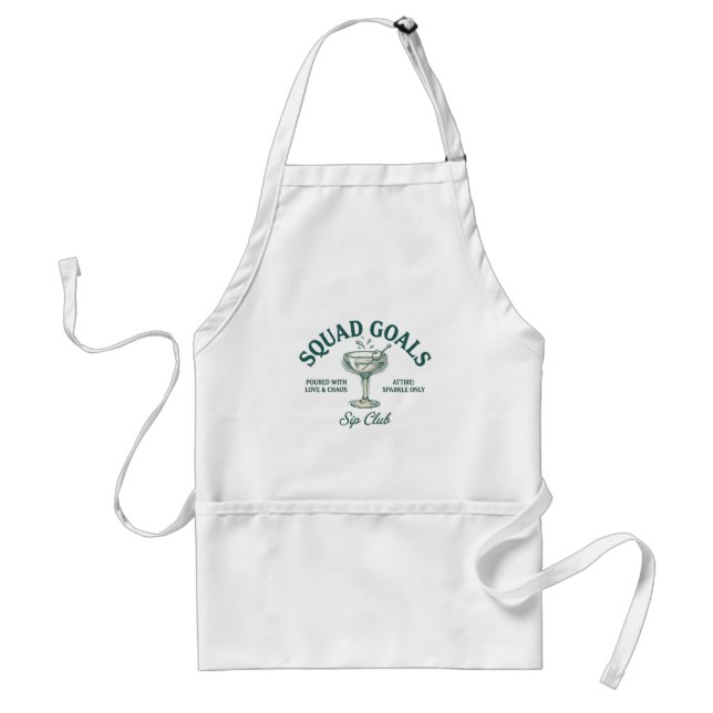 Funny Retro Cocktail Party Design Standard Apron (Front)