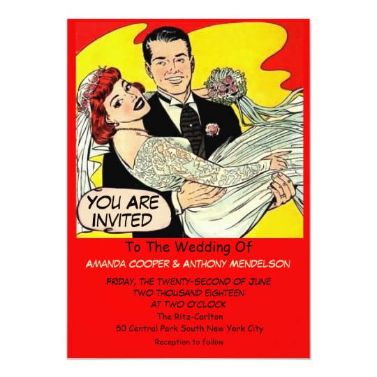 Funny retro comic card