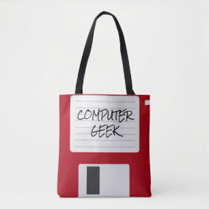 Funny Retro Computer Geek Tote Bag