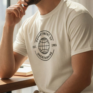 Funny Retro Department of Overthinking Introvert T-Shirt