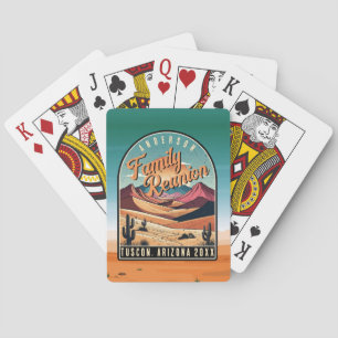 Funny Retro Desert Family Reunion ID1134 Playing Cards
