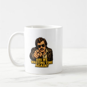Funny Retro Detective Wasting Time Office Meme Coffee Mug