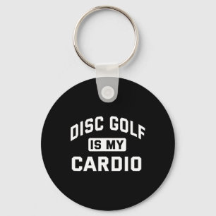 Funny Retro Disc And Disc Golf Ultimate Frisbee Pl Keychain