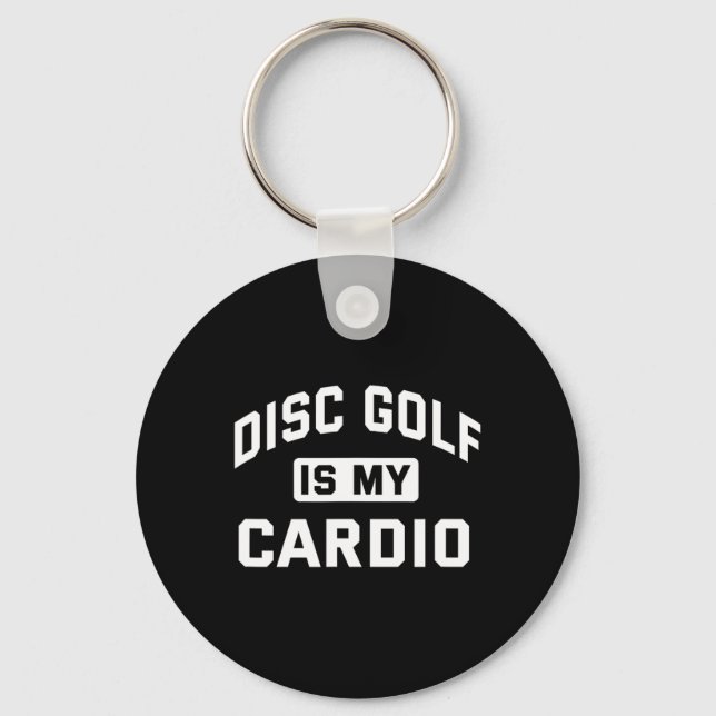 Funny Retro Disc And Disc Golf Ultimate Frisbee Pl Keychain (Front)