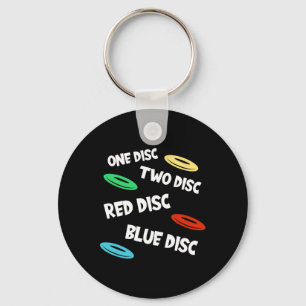 Funny Retro Disc Golf Colourful Frisbee  Keychain