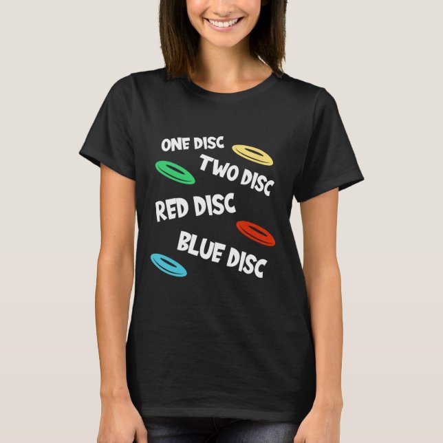 Funny Retro Disc Golf Colourful Frisbee  T-Shirt (Front)
