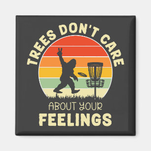 Funny Retro Disc Golf Design   Frisbee Lovers Magnet