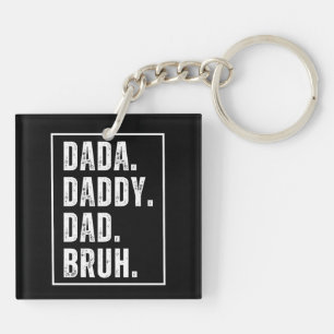 Funny retro distressed Dad birthday Father's Day  Keychain