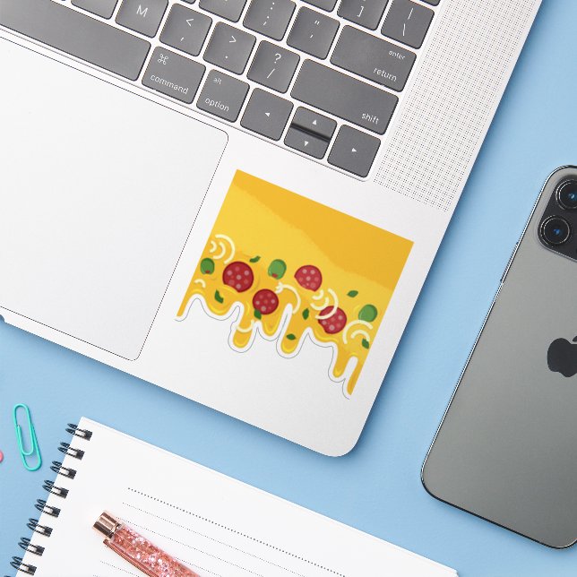 Funny Retro Dripping Pizza Cheese Keto Party (Laptop w/ iPhone)
