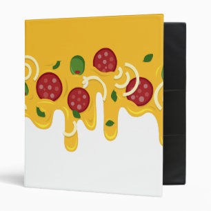 Funny Retro Dripping Pizza Cheese Keto Party Binder