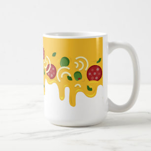 Funny Retro Dripping Pizza Cheese Keto Party Coffee Mug