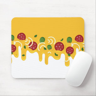 Funny Retro Dripping Pizza Cheese Keto Party Mouse Pad