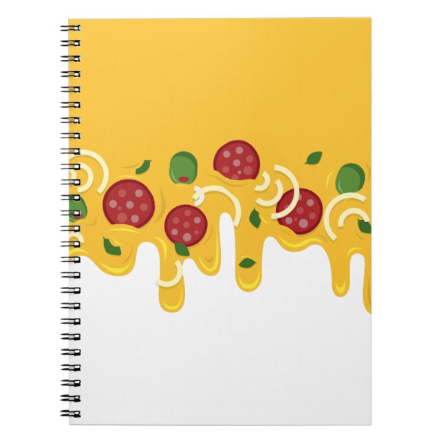 Funny Retro Dripping Pizza Cheese Keto Party Notebook (Front)