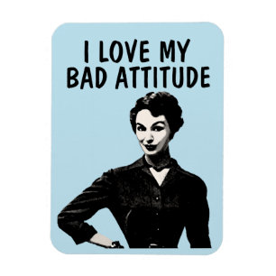 FUNNY RETRO FAMILIALE FEMME AIME MAGNET ATTITUDE M