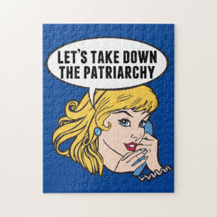 Funny Retro Feminist Pop Art Anti Patriarchy Jigsaw Puzzle