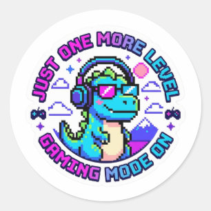 Funny Retro Gamer Sticker - Just One More Level Pi