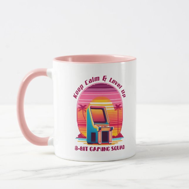 Funny Retro Gaming 80s Arcade 8-Bit Gamer Humour Mug (Left)