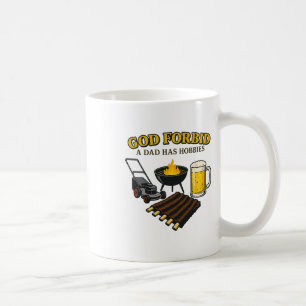 Funny Retro God Forbid A Dad Has Hobbies Bbq Sarca Coffee Mug