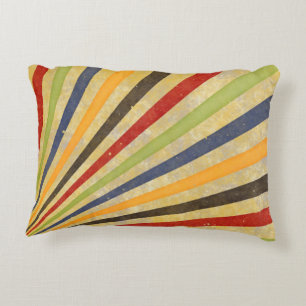 Funny Retro Grunge Rays + your idea Accent Pillow