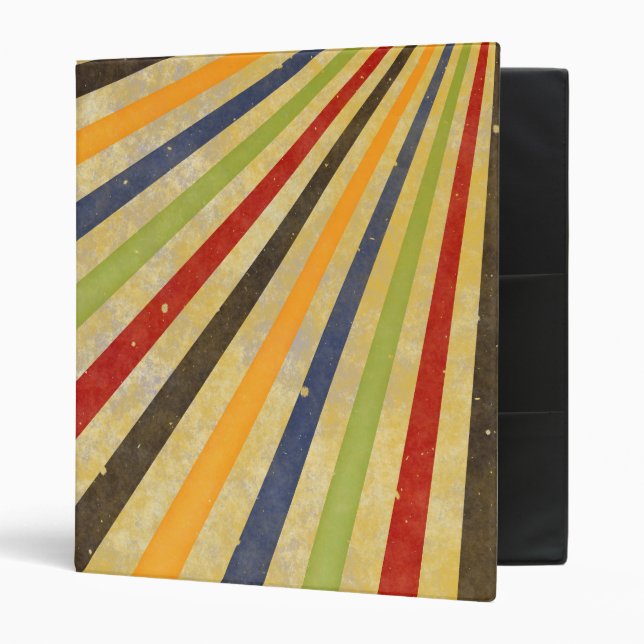 Funny Retro Grunge Rays + your idea Binder (Front/Inside)