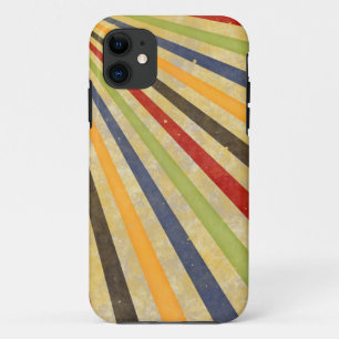 Funny Retro Grunge Rays + your idea iPhone 11 Case