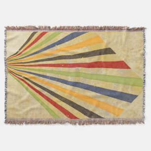 Funny Retro Grunge Rays + your idea Throw Blanket