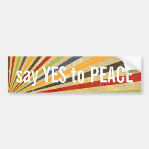 Funny Retro Grunge Rays + your text Bumper Sticker
