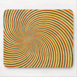 Funny Retro Grunge Swirl + your idea Mouse Pad