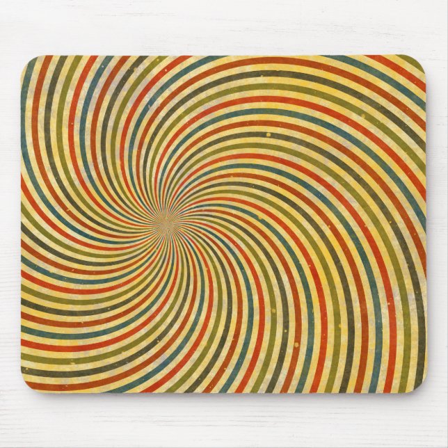 Funny Retro Grunge Swirl + your idea Mouse Pad (Front)