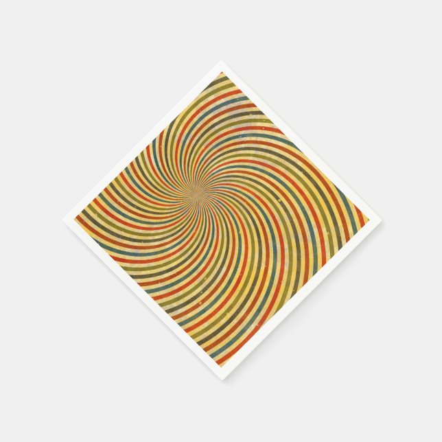 Funny Retro Grunge Swirl + your idea Napkin (Corner)