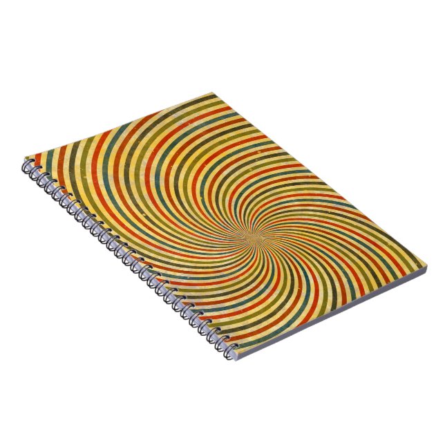 Funny Retro Grunge Swirl + your idea Notebook (Right Side)