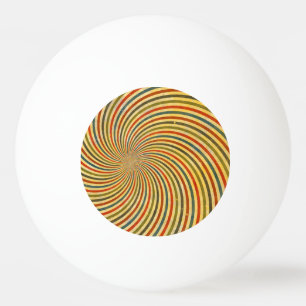 Funny Retro Grunge Swirl + your idea Ping Pong Ball