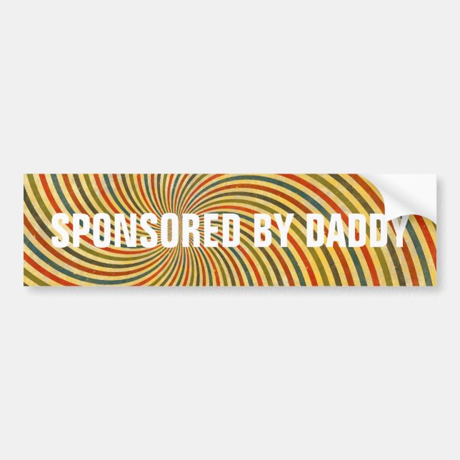 Funny Retro Grunge Swirl + your text Bumper Sticker (Front)