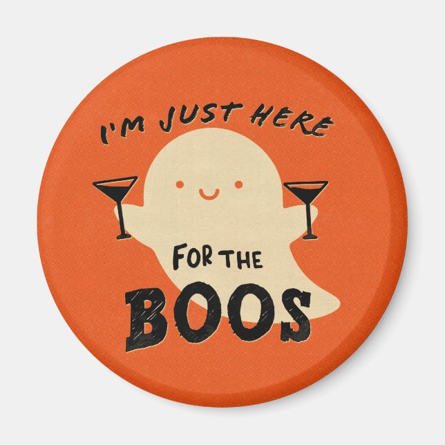 Funny Retro Halloween Party Boo Ghost Magnet (Front)