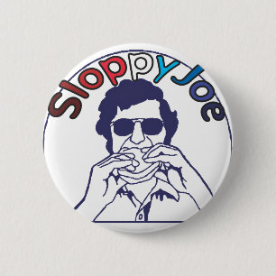 Funny Retro hamburger Sloppy Joe Foodie 2 Inch Round Button