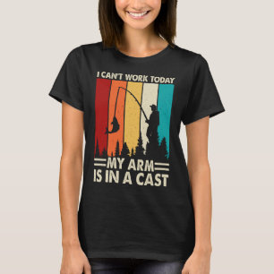 Funny Retro I Can't Work Today My Arm Is In A Cast T-Shirt