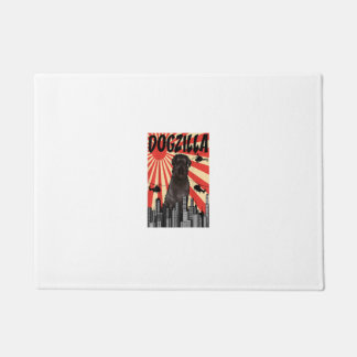 Funny Retro Japanese Dogzilla Bouvier des Flandres Doormat